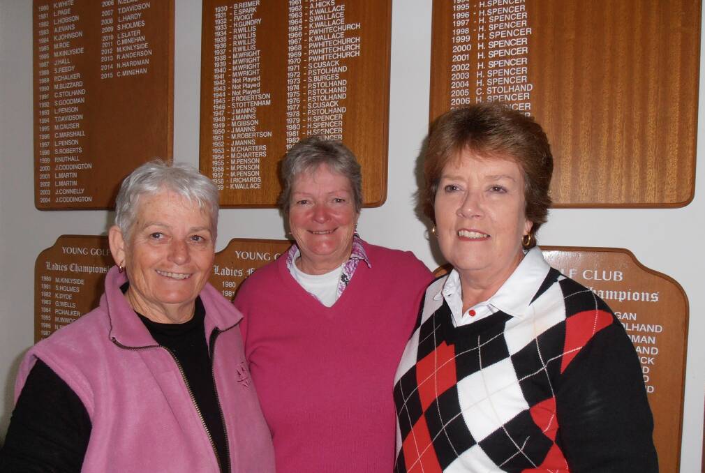 Winners: of the Golf NSW stroke round held on Saturday. Michele Blizzard winner Division 1, Kate Cooper winner Division 2, Larraine Nicolls, winner Division 3.