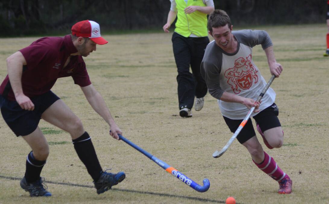 ACTION RETURNS: Young's Hugh McInerney in action during last year's hockey competition. Players will return to the field tomorrow after having the long weekend off.