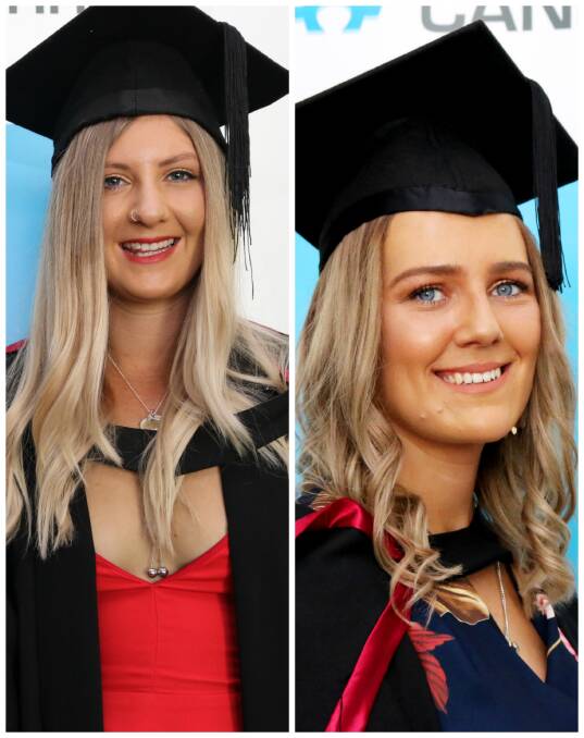 CONGRATULATIONS: Megan Durham and Georgia Nicolls from Young graduated recently from UC.
