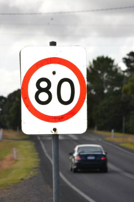 SLOW DOWN: The existing 80 kilometres per hour speed limit on the Murringo Road has been extended. Photo: Rebecca Hewson.