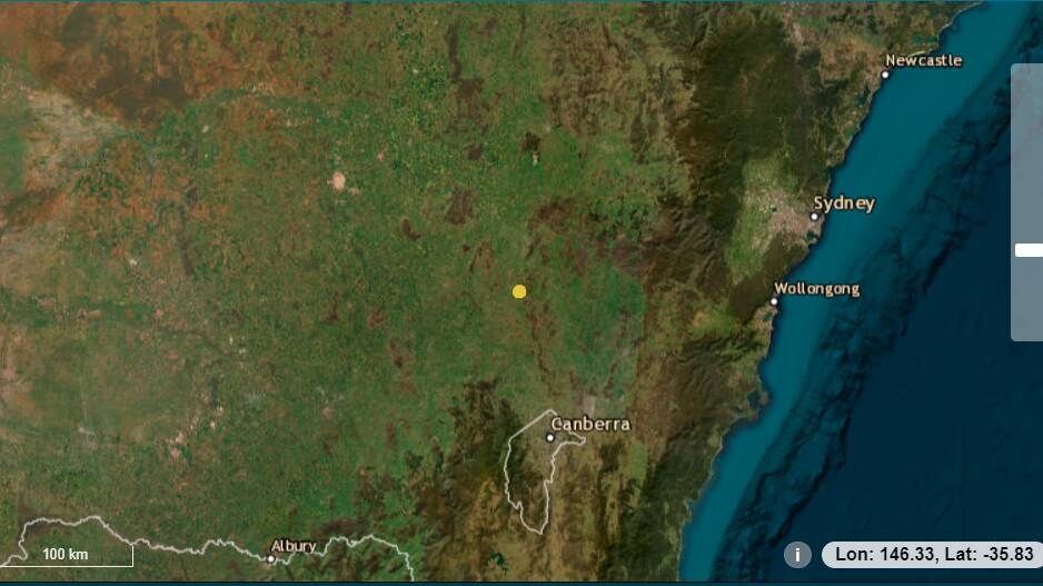 The 2.8 magnitude earthquake struck at 3.02pm on Sunday.