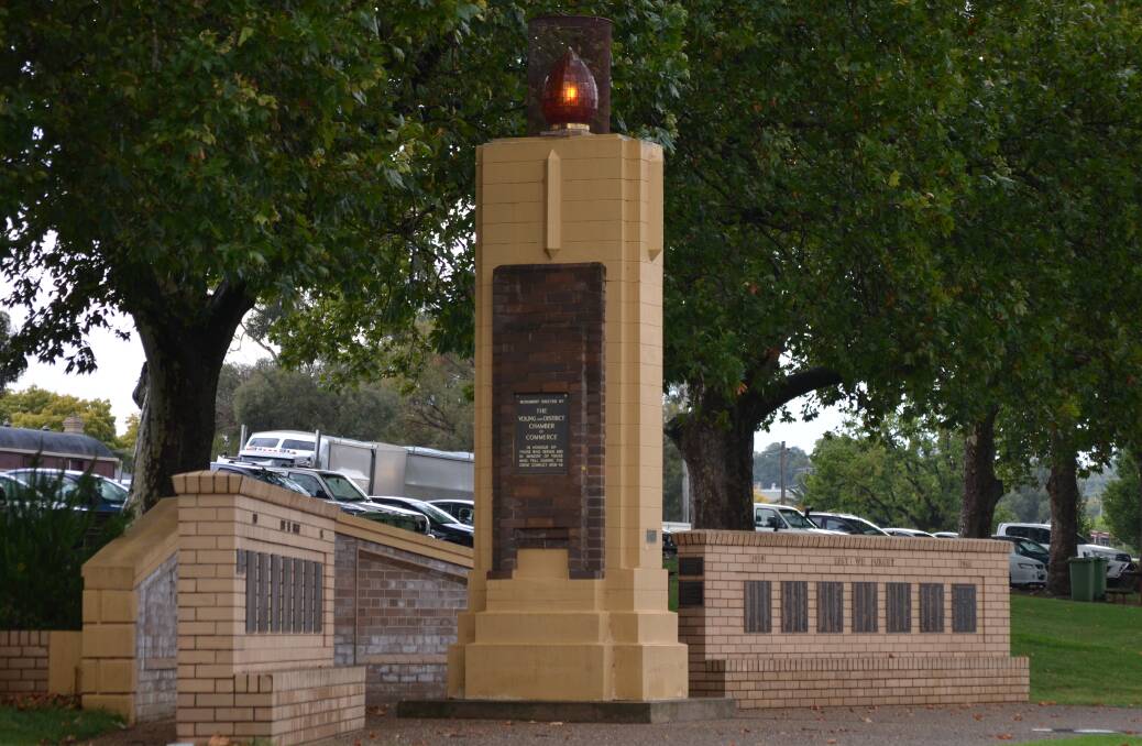 LEST WE FORGET: The Anzac Day march in Young will once again finish at Anderson Park Memorial where the service will commence. Photo: Rebecca Hewson.