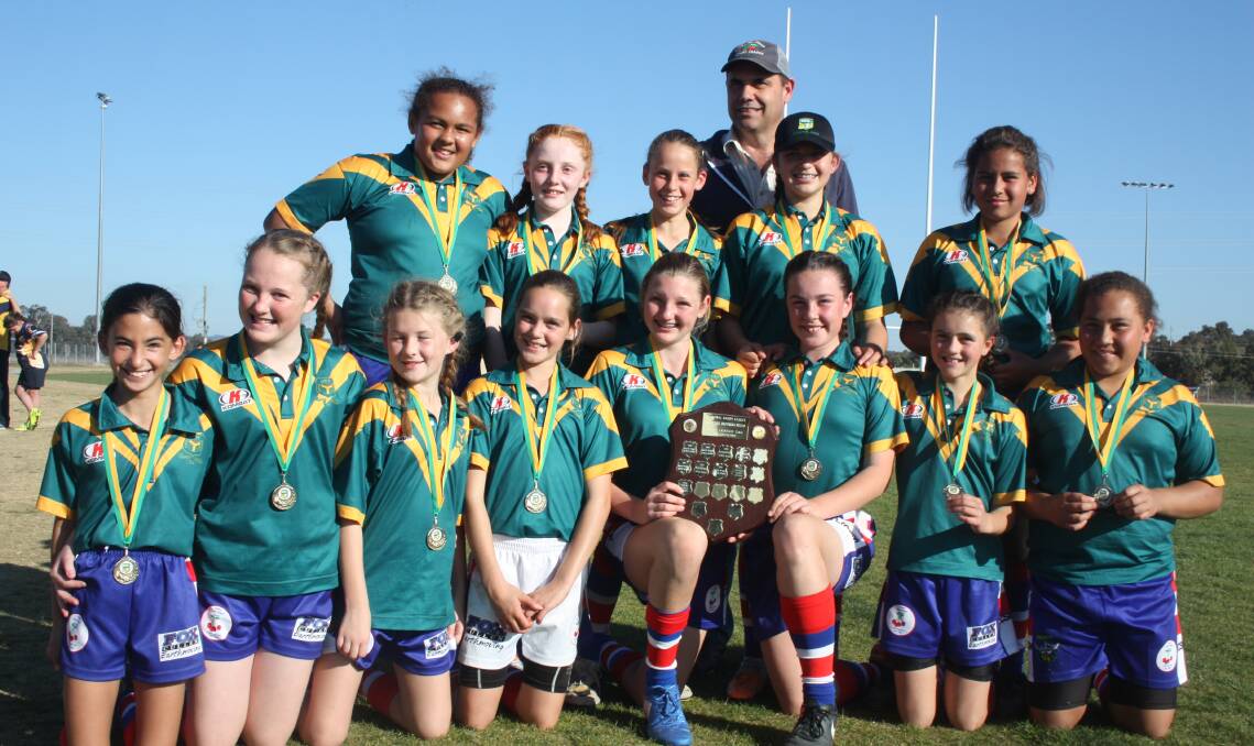 CHAMPIONS: Young Public School's Mortimer Shield team with the shield they brought home for the third year in a row on Wednesday. Photo: The Daily Advertiser.