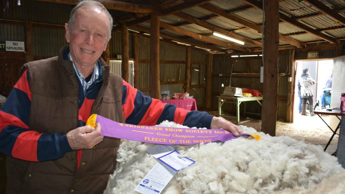 SHOW US YOUR STUFF: Tony West and his Grand Champion Fleece from last year's show. Photo: Supplied.