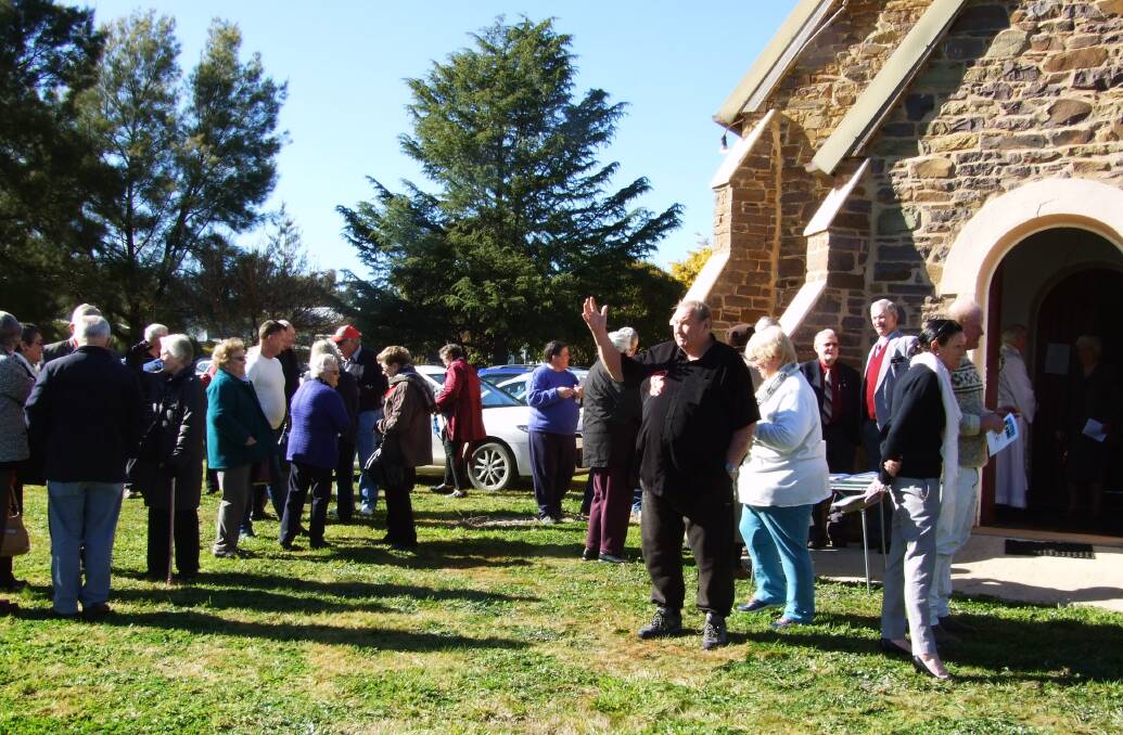 Villagers and parishioners past and present congregated last weekend to celebrate 150 years of Christ Church, Murringo. Photo: Tricia Mack.