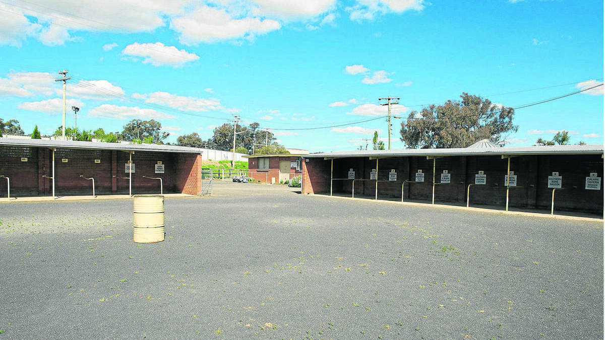 The stables at Young Paceway.