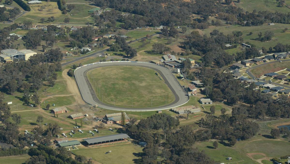 A birds eye view of Young Paceway.