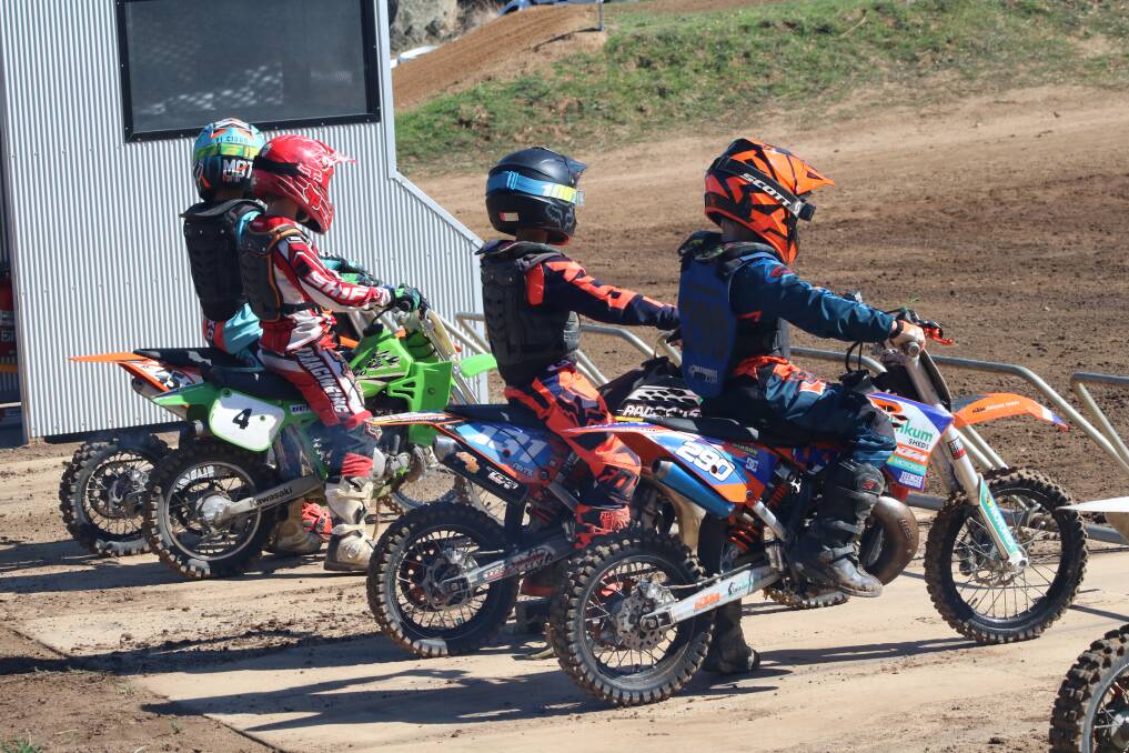 ON YOUR MARKS: Young Motorcycle Club held a huge day of motocross action at their Bunyarra track on Sunday. Photo: Amanda Langman.