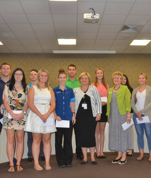 OFF TO UNI: Some of the scholarship winners with Hilltops Council Administrator Wendy Tuckerman and Executive Director for Hilltops Council Lee Furness
