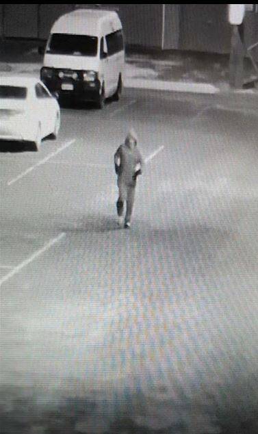GOTCHA: A still from the CCTV camera capturing the person police wish to speak with. Go to http://www.youngwitness.com.au to see the footage. Photo: NSW POLICE