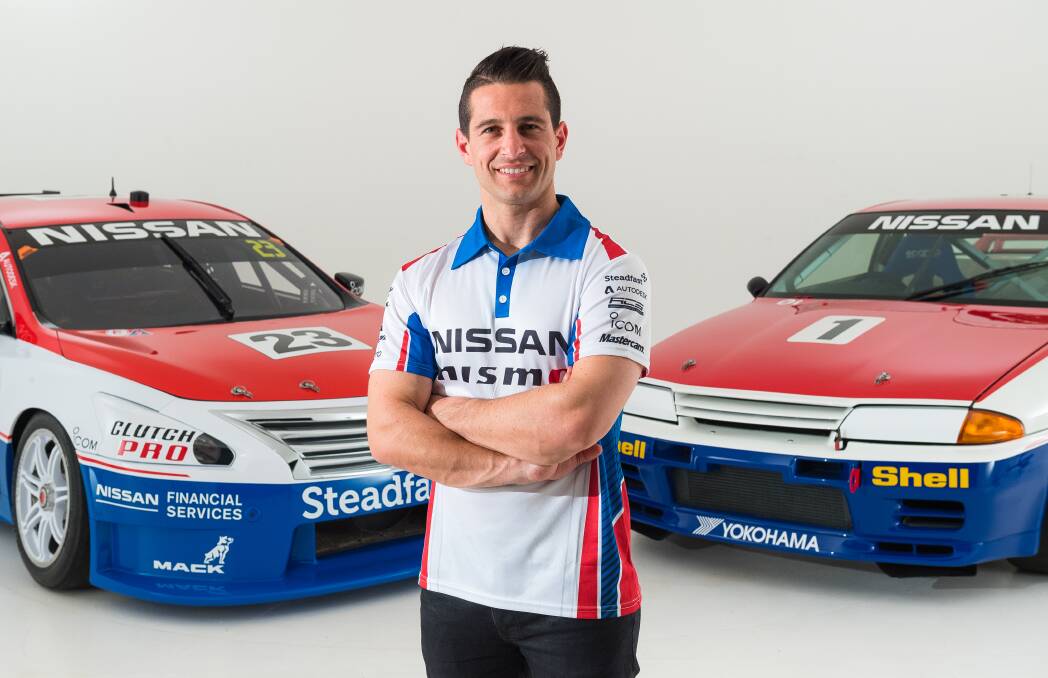 BACK TO THE FUTURE: Michael Caruso's Nissan Altima will carry the same livery as the 1991 winning entry of Mark Skaife and Jim Richards at Mount Panorama this week.