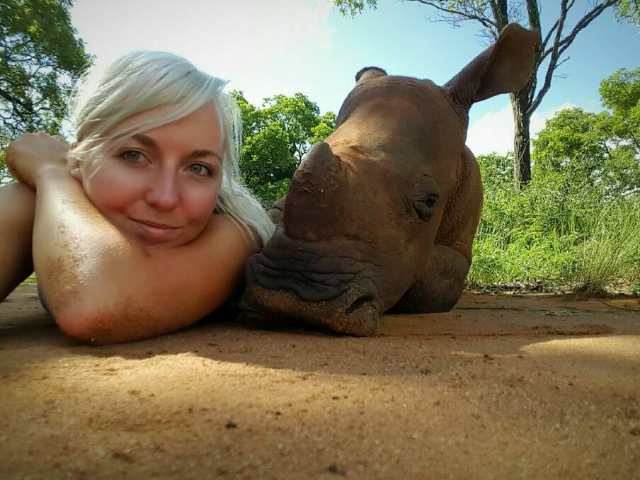 Laura Ellison is counting down the days before she can be back in South Africa. She is pictured here with Nandi. 
