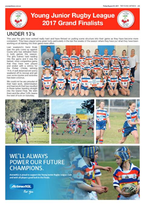 Junior Rugby League | Grand Finalists