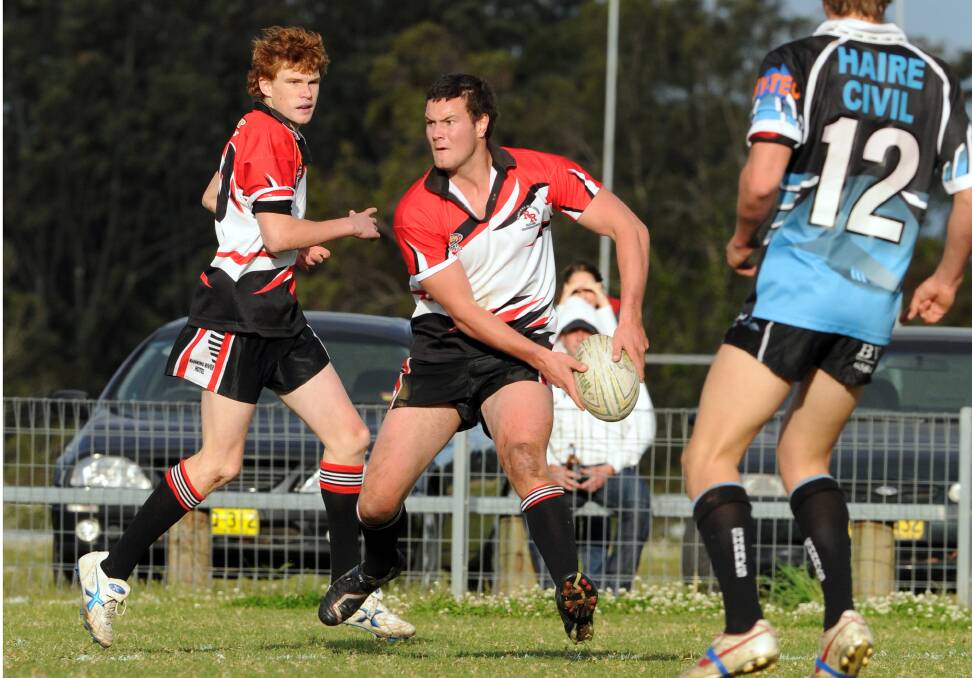 Boyd Cordner playing under 16s with Taree Red Rovers in the Group Three Junior Rugby League. Photo: Trevor Green