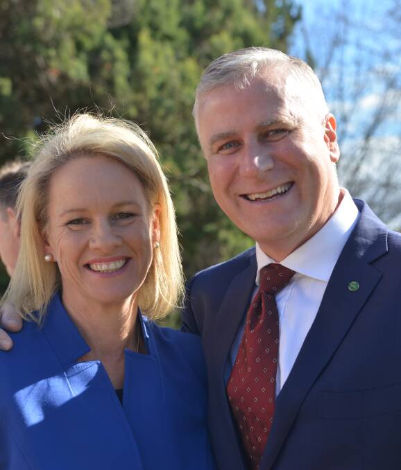 Senator Fiona Nash and Member for Riverina Michael McCormack took a moment out of their swearing in ceremony to pose for this photo.