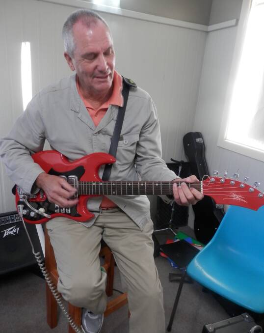 STRUMMING AWAY: Dan Jeffries made good use of his guitar at the recent muster.