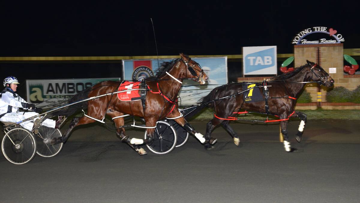 pretty hot holds on for the win at Young last Friday night. Photo: Martin Langfield.