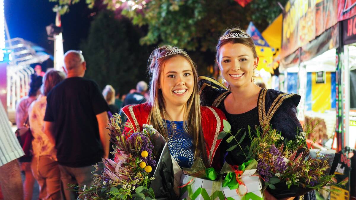 QUEENS: Young's 2016 Cherry Queen Jemma Long and Charity Queen Jacqui Everdell. 