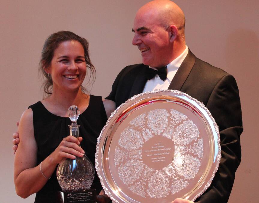 Alecia and Jason were thrilled with their result in winning the Great Australian Shiraz Challenge.