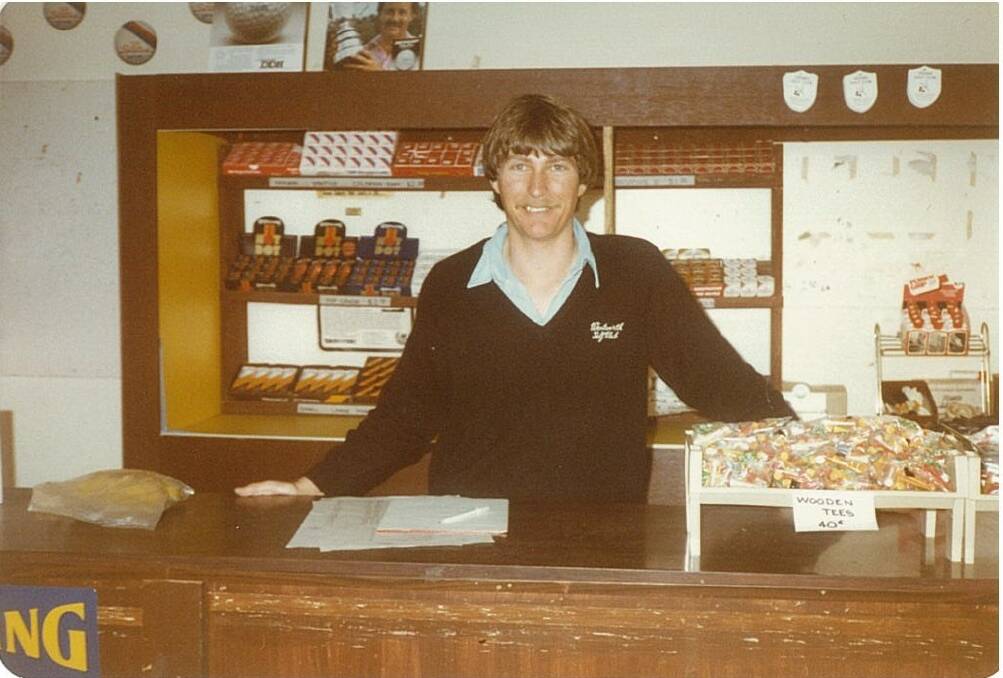 FLASHBACK: A 22-year-old Phil Cartwright manning the Young Golf Club's Pro Shop during his first week of work in 1983.