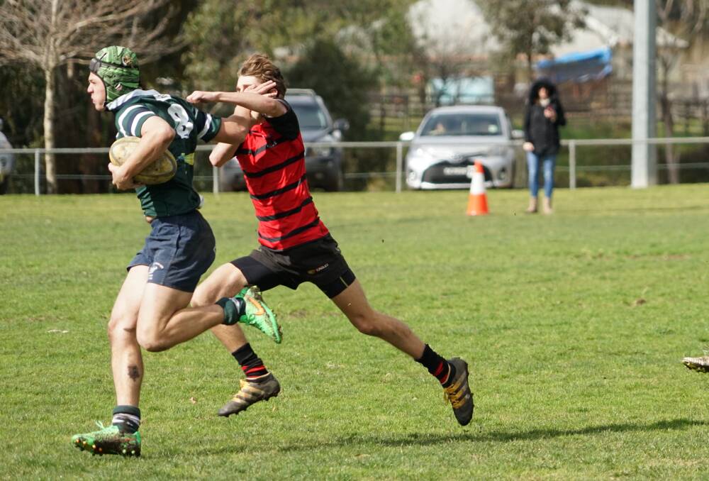 BIG WIN: Brent Shoard in action for the Under 18 Yabbies in last weekend's match against Daramalan. Photo: Rowena Moncrieff