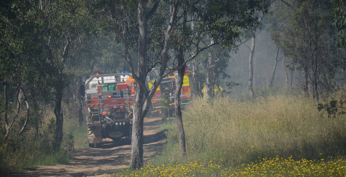 TEAMWORK: Both the RFS and Fire & Rescue NSW worked together to extinguish a fire on Temora Road this week.