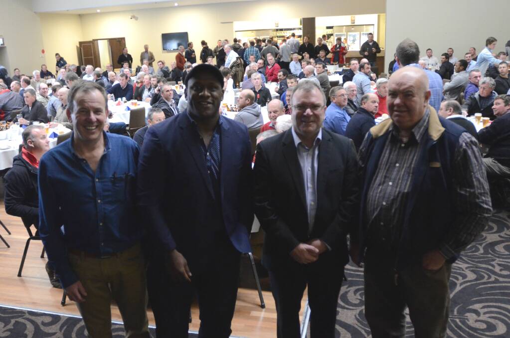 GUEST SPEAKER: Former Australian rugby league and union football player Wendell Sailor was guest speaker at Friday's mens luncheon held at the Young Services Club.