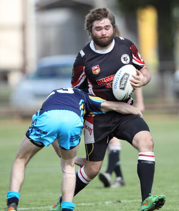 MEMORIAL DAY: Burrangong Bears player, Brett Campbell, in action at Cowra on the weekend. Photo: RS Williams Photography