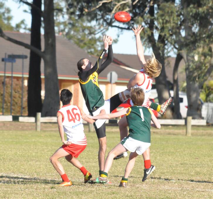 ACTION: Young Saints' Hamish Gledhill in action as he represented CWAFL at Nowra on the weekend. Photo: Damian McGill