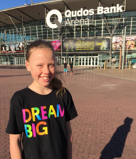HONOR: Young Public School's Year 6 student, Annabel Smith, pictured at the Qudos Bank Arena this week.