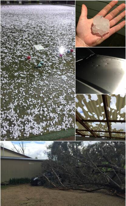 DAMAGE: Locals took to Facebook over the weekend to share the damage endured during Friday night's shock hail storm. 