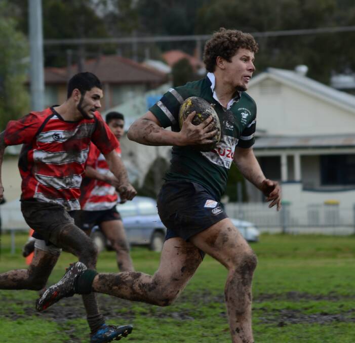 YABBIES: Under 18 Yabby, Riley Turner, pictured in action earlier in the season. The Yabbies' season came to an end on Sunday in the Canberra Rugby grand final. Photo: Elouise Hawkey