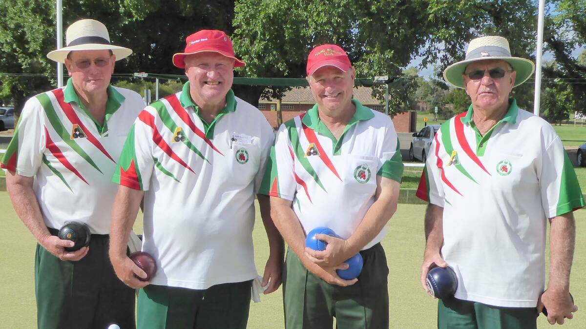 Winners: South Western District Fours champions Ian Schofield, Ged Hardman, Russell Boyd and Graeme Edgerton.