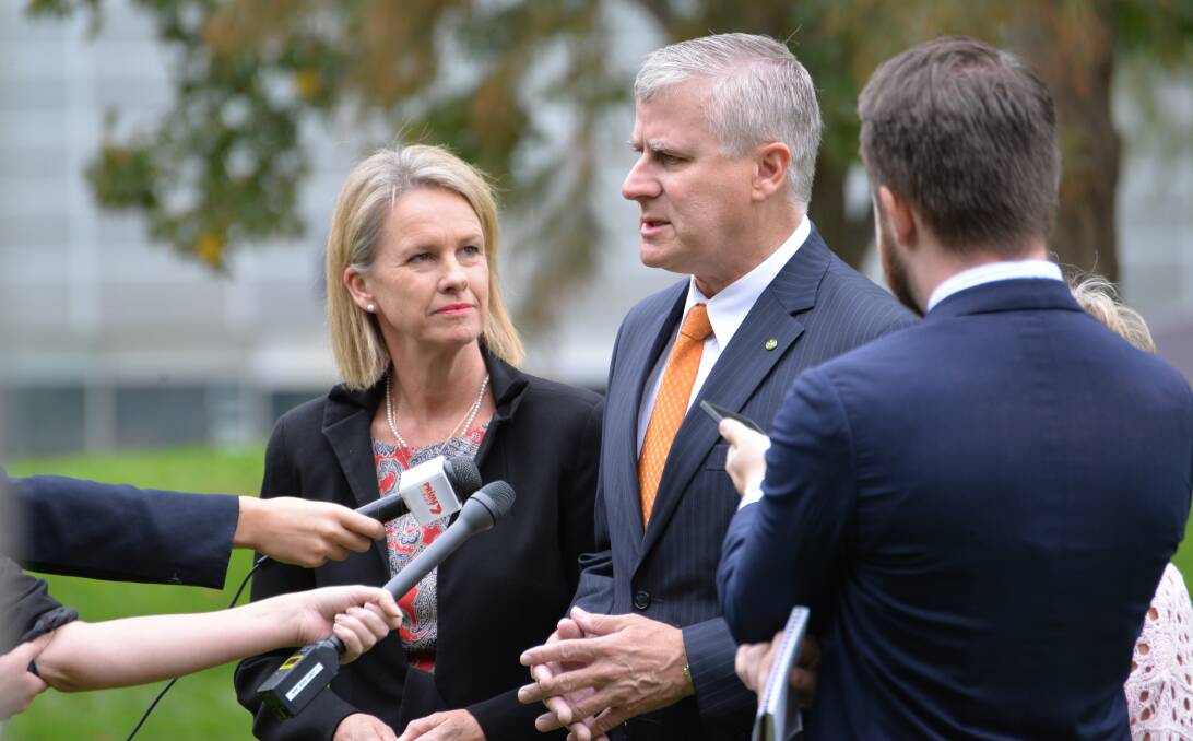 CALLING FOR CHANGE: Riverina MP Michael McCormack, pictured here with National Party deputy leader Fiona Nash, has flagged changes to the parliamentarian expenses system. 