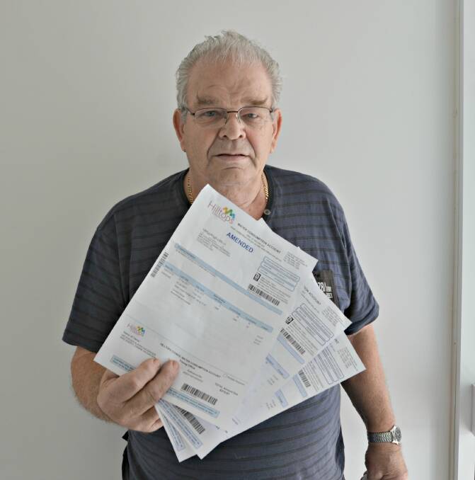 Dispute: Young resident Steven Hajsinger has demanded the Hilltops Council give him a refund on his January water bill. Picture: Craig Thomson.