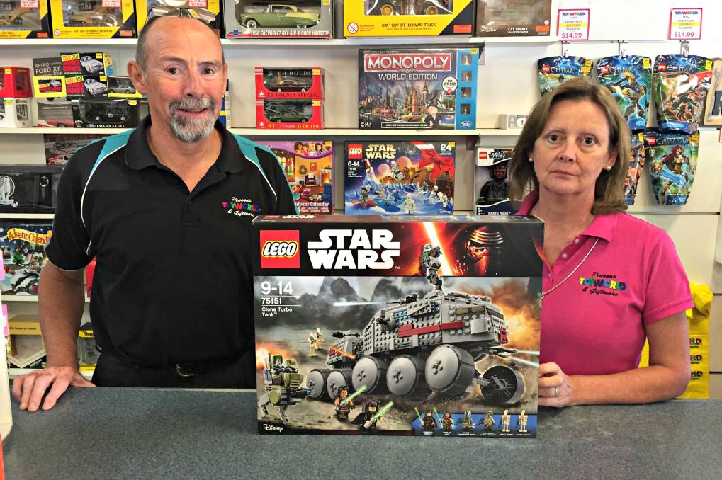 LEGO: Young Toy World's Brad and Cathy Penson. Picture: Craig Thomson.