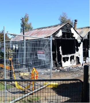 FIRE: Investigations revealed the fire, which totally destroyed the Currawong Street house, was deliberately lit. Picture: Elouise Hawkey.