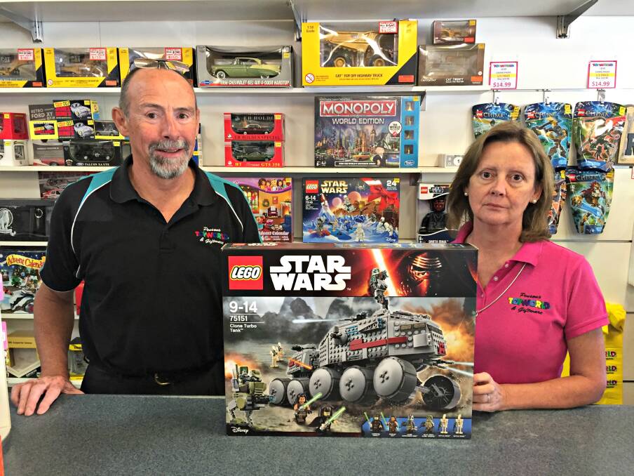 LEGO: Young Toy World's Brad and Cathy Penson say the theft of Lego from their store may be part of a Lego crime wave. Picture: Craig Thomson.