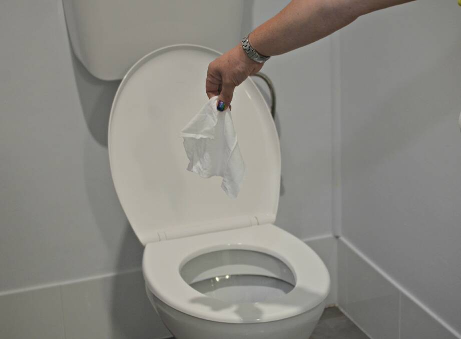 DO NOT FLUSH: Hilltops Council has welcomed legal action against two manufacturers of ‘flushable’ wet wipes. Picture: Craig Thomson.