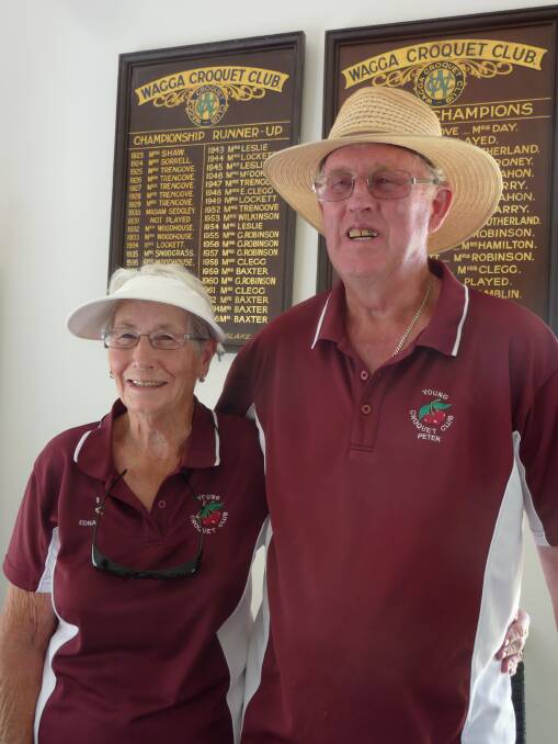Finalists: Edna Kelly and Peter Druett all smiles after their epic grand final battle. Picture: Supplied.