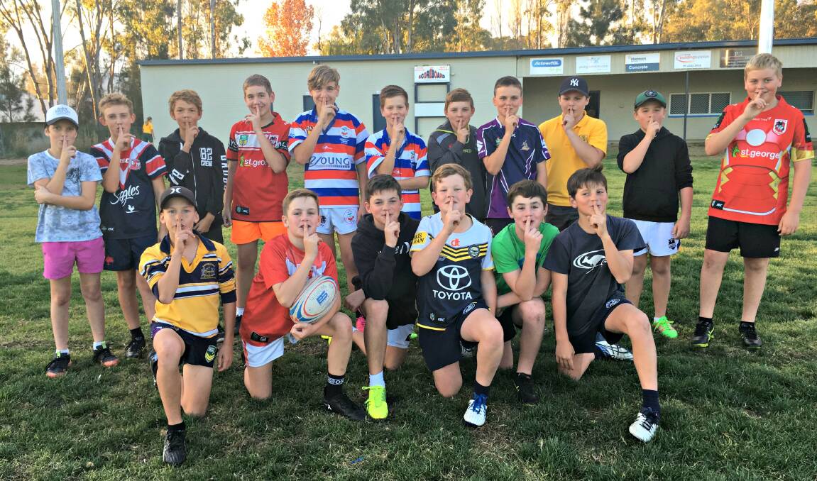SHOOSH: Young Junior Rugby League players who will be participating in this weekend's Shoosh campaign.