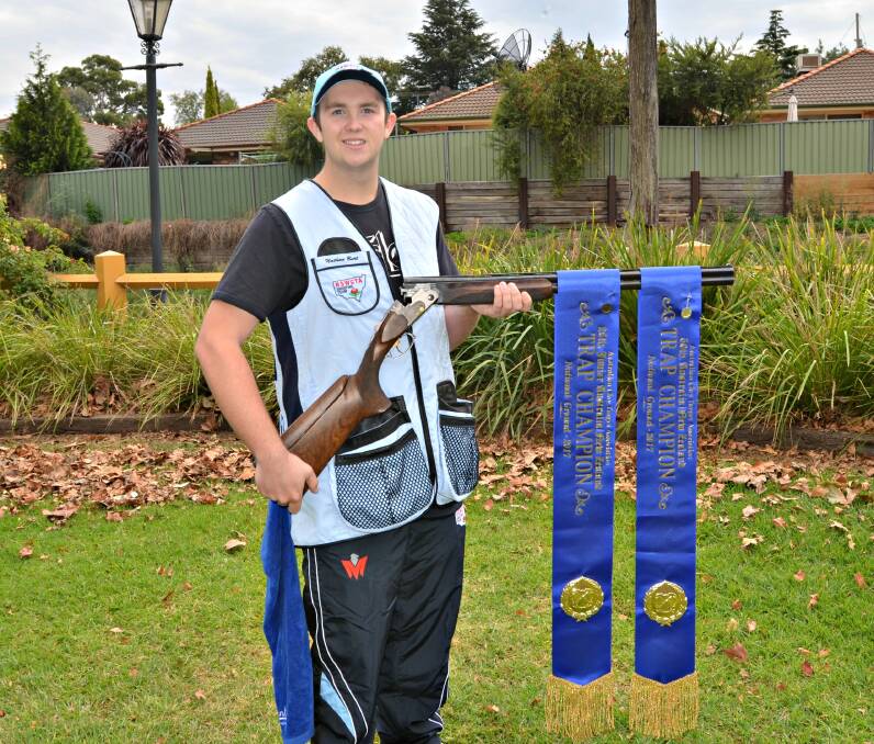 AIMING HIGH: Young trap shooter Nathan Burt has been crowned the National Trap Champion after shooting a perfect score at the National championships. Picture: Craig Thomson.
