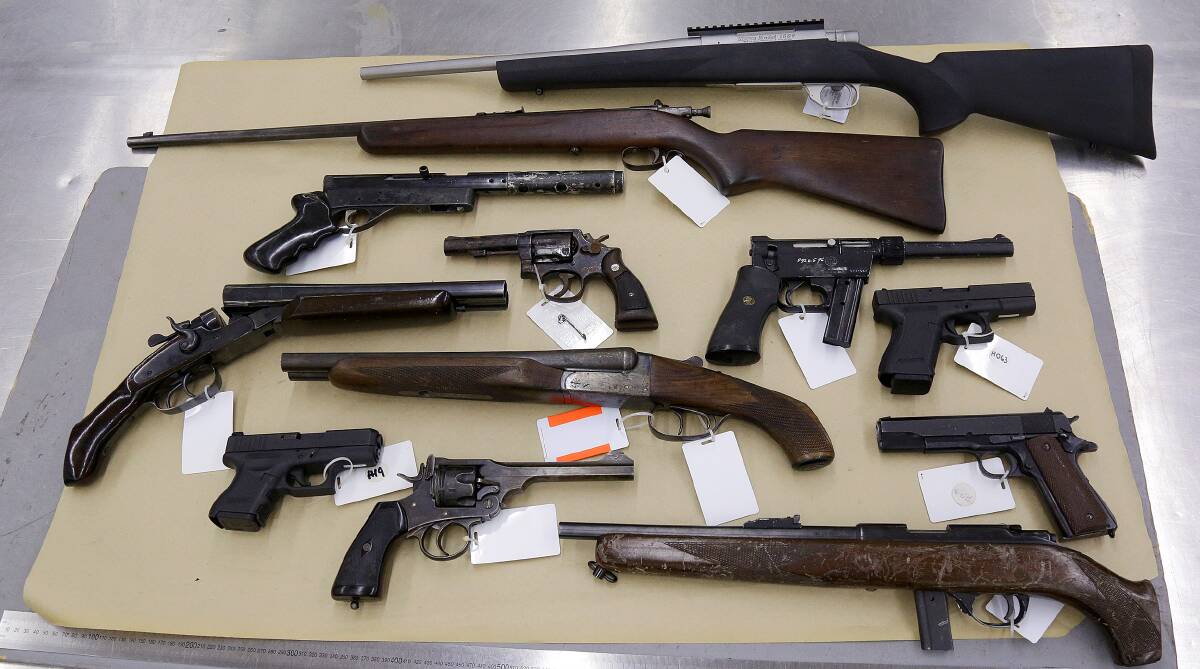 Give up your guns: A small example of the firearms surrendered to NSW Police. Picture: Supplied by NSW Police.