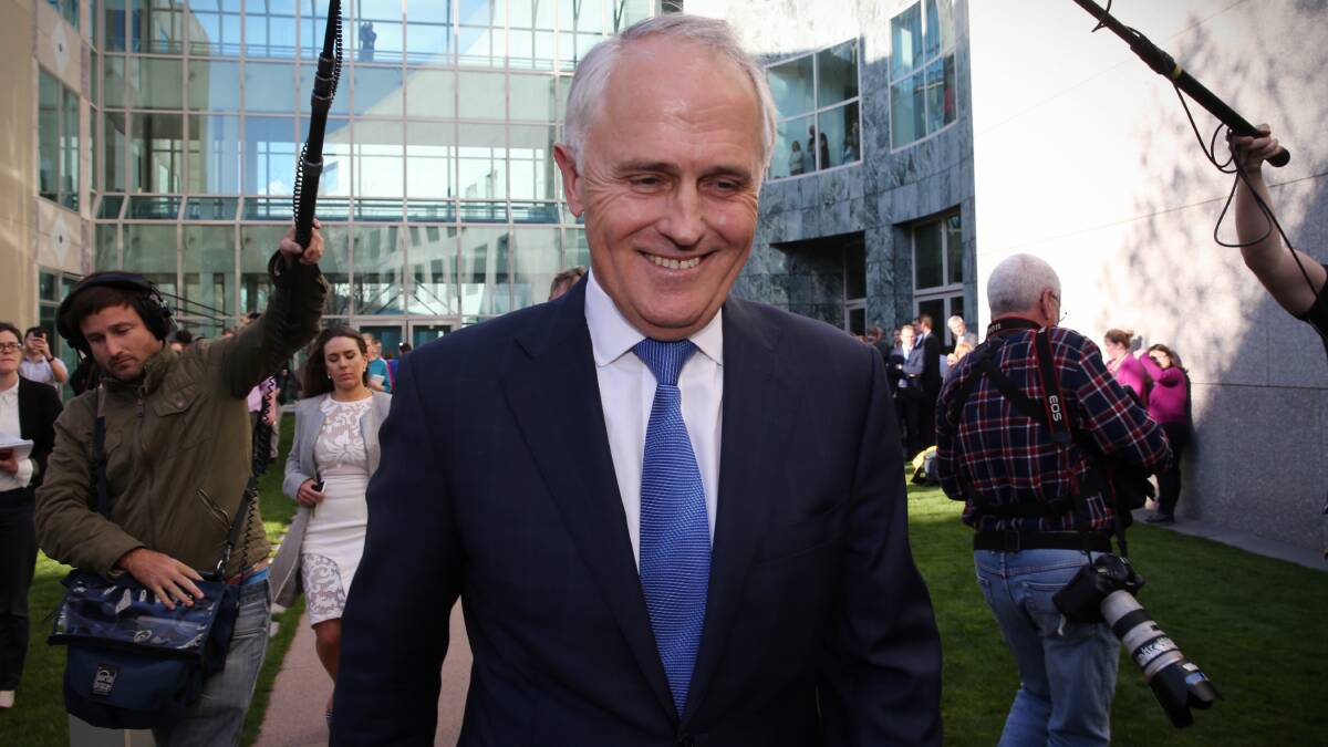 Malcolm Turnbull was elected the new Liberals leader on Monday night. Picture: Andrew Meares
