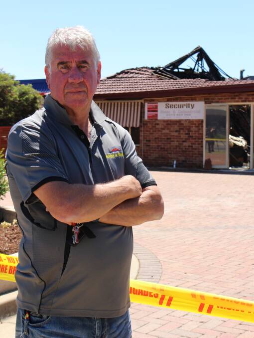 BITTER PILL: Store manager Peter Sedunary is mourning the loss of his business, which was allegedly set alight by arsonists on Wednesday. Picture: Rowan Forster