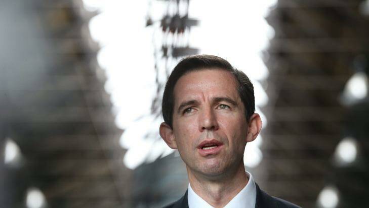 Education Minister Simon Birmingham has accused the states of 'political chest-beating' over their post-Gonski complaints.
 Photo: Louise Kennerley