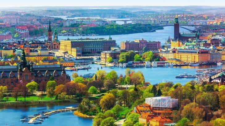 Scenic summer aerial panorama of the Old Town (Gamla Stan) architecture in Stockholm, Sweden. Photo: iStock