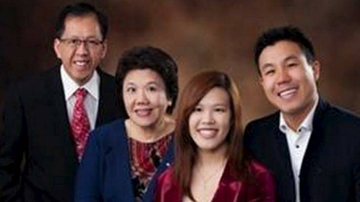 Curtis Cheng, left, with his family. Mr Cheng died after he was shot outside NSW police headquarters. Photo: Supplied