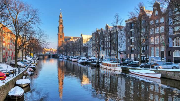 Amsterdam in winter, cold but no crowds.