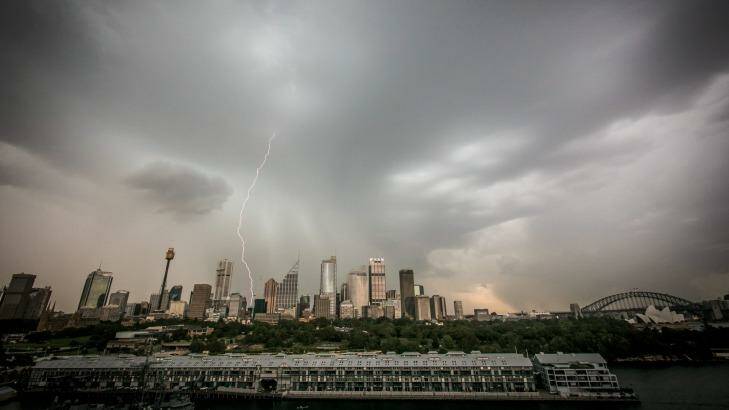 A storm rolls over the city on Friday. Saturday's storm is expected to be wetter. Photo: Anna Kucera